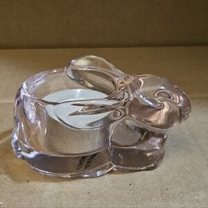 Glass Rabbit Figurine - Pink